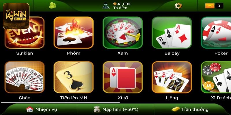 Các tựa game bài hấp dẫn tại K9win khiến bạn mê mẩn