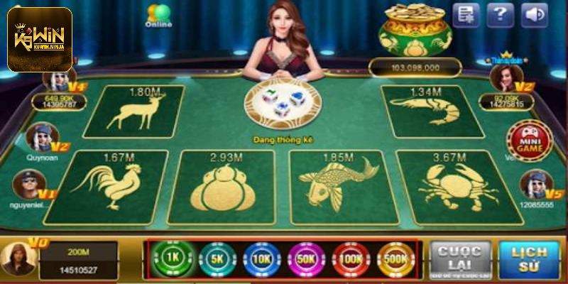 Hướng dẫn các bước tham gia chơi bầu cua K9win