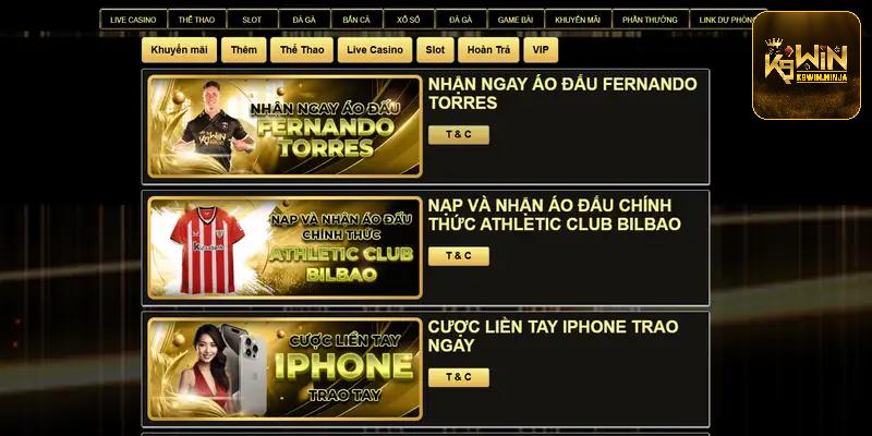 Cập nhật các sự kiện khuyến mãi đẳng cấp của sân chơi K9win